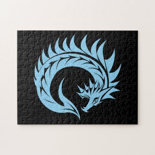 Dragon Styled Letter C, Dragon Alphabet, Monogram Puzzle (Horizontal)