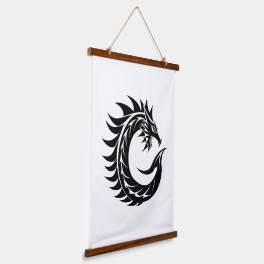 Dragon Styled Letter C, Dragon Alphabet, Monogram Wandteppich Mit Holzrahmen (Gewinkelt)