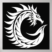 Dragon Styled Letter C, Dragon Alphabet, Monogramm Foliendrucke (Vorderseite)