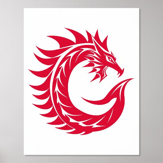 Dragon Styled Letter C, Dragon Alphabet, Monogramm Foliendrucke (Vorderseite)