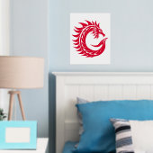 Dragon Styled Letter C, Dragon Alphabet, Monogramm Foliendrucke (In Situ (Schlafzimmer))