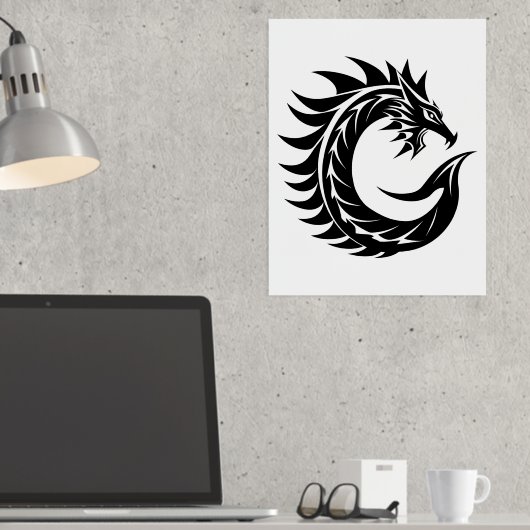 Dragon Styled Letter C, Dragon Alphabet, Monogramm Foliendrucke (In Situ (Schreibtisch))