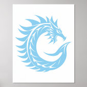 Dragon Styled Letter C, Dragon Alphabet, Monogramm Foliendrucke (Vorderseite)