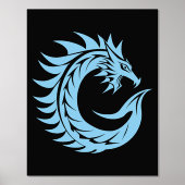 Dragon Styled Letter C, Dragon Alphabet, Monogramm Foliendrucke (Vorderseite)