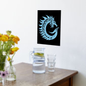 Dragon Styled Letter C, Dragon Alphabet, Monogramm Foliendrucke (Ablage(Küche))