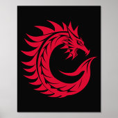 Dragon Styled Letter C, Dragon Alphabet, Monogramm Foliendrucke (Vorderseite)
