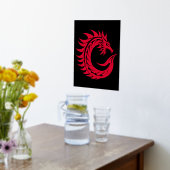 Dragon Styled Letter C, Dragon Alphabet, Monogramm Foliendrucke (Ablage(Küche))
