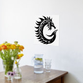 Dragon Styled Letter C, Dragon Alphabet, Monogramm Foliendrucke (Ablage(Küche))