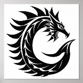 Dragon Styled Letter C, Dragon Alphabet, Monogramm Foliendrucke (Vorderseite)