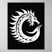 Dragon Styled Letter C, Dragon Alphabet, Monogramm Foliendrucke (Vorderseite)