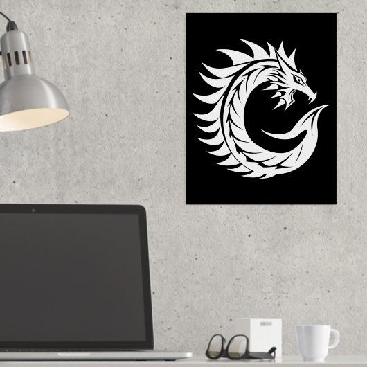 Dragon Styled Letter C, Dragon Alphabet, Monogramm Foliendrucke (In Situ (Schreibtisch))