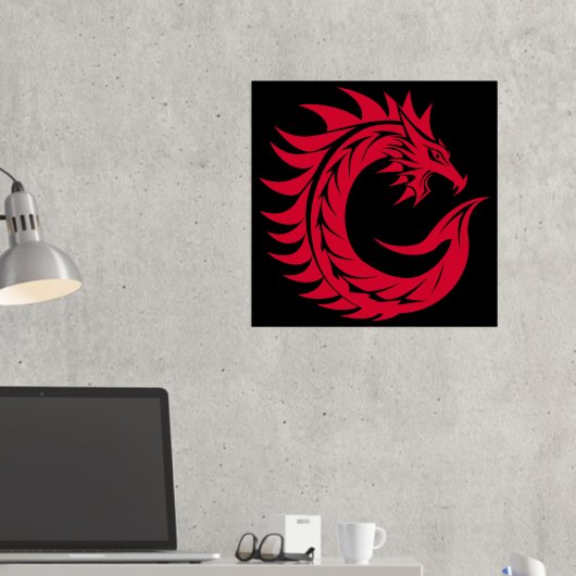 Dragon Styled Letter C, Dragon Alphabet, Monogramm Foliendrucke (In Situ (Schreibtisch 2))
