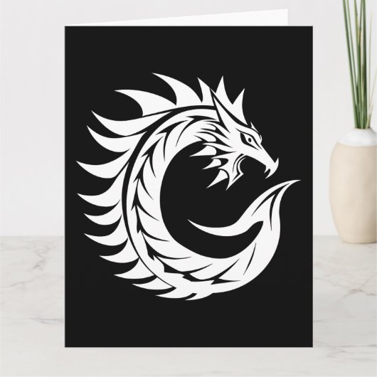 Dragon Styled Letter C, Dragon Alphabet, Monogramm Karte (Vorderseite)