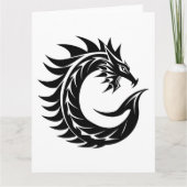 Dragon Styled Letter C, Dragon Alphabet, Monogramm Karte (Vorderseite)