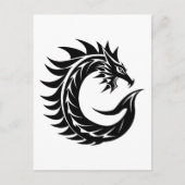 Dragon Styled Letter C, Dragon Alphabet, Monogramm Postkarte (Vorderseite)