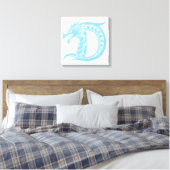 Dragon Styled Letter D, Dragon Alphabet, Monogram Leinwanddruck (Insitu (Schlafzimmer))