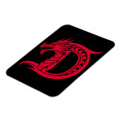 Dragon Styled Letter D, Dragon Alphabet, Monogram Magnet (Linke Seite)