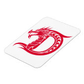 Dragon Styled Letter D, Dragon Alphabet, Monogram Magnet (Linke Seite)
