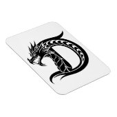 Dragon Styled Letter D, Dragon Alphabet, Monogram Magnet (Rechte Seite)