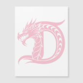 Dragon Styled Letter D, Dragon Alphabet, Monogram Magneteinladung (Vorderseite)