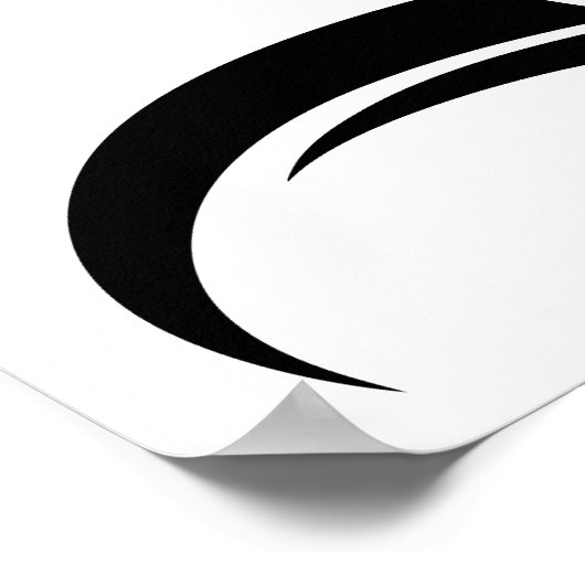 Dragon Styled Letter D, Dragon Alphabet, Monogram Poster (Ecke)