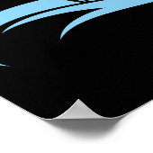 Dragon Styled Letter D, Dragon Alphabet, Monogram Poster (Ecke)