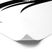 Dragon Styled Letter D, Dragon Alphabet, Monogram Poster (Ecke)