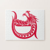 Dragon Styled Letter D, Dragon Alphabet, Monogram Puzzle (Horizontal)
