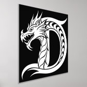 Dragon Styled Letter D, Dragon Alphabet, Monogramm Foliendrucke (Ablage )