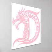 Dragon Styled Letter D, Dragon Alphabet, Monogramm Foliendrucke (Ablage )