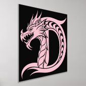 Dragon Styled Letter D, Dragon Alphabet, Monogramm Foliendrucke (Ablage )