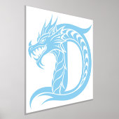 Dragon Styled Letter D, Dragon Alphabet, Monogramm Foliendrucke (Ablage )