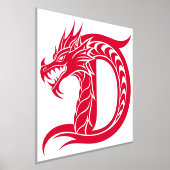 Dragon Styled Letter D, Dragon Alphabet, Monogramm Foliendrucke (Ablage )