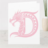 Dragon Styled Letter D, Dragon Alphabet, Monogramm Karte (Vorderseite)