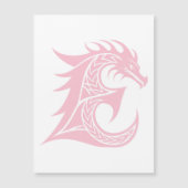Dragon Styled Letter E, Dragon Alphabet, Monogram Magneteinladung (Vorderseite)
