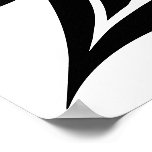 Dragon Styled Letter E, Dragon Alphabet, Monogram Poster (Ecke)