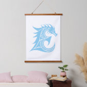 Dragon Styled Letter E, Dragon Alphabet, Monogram Wandteppich Mit Holzrahmen (Schlafzimmer)