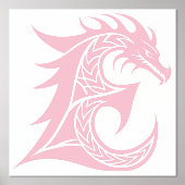 Dragon Styled Letter E, Dragon Alphabet, Monogramm Foliendrucke (Vorderseite)