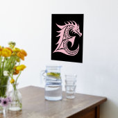 Dragon Styled Letter E, Dragon Alphabet, Monogramm Foliendrucke (Ablage(Küche))
