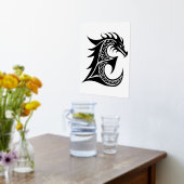 Dragon Styled Letter E, Dragon Alphabet, Monogramm Foliendrucke (Ablage(Küche))