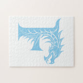 Dragon Styled Letter F, Dragon Alphabet, Monogram Puzzle (Horizontal)