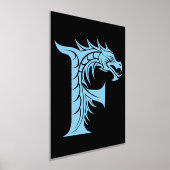 Dragon Styled Letter F, Dragon Alphabet, Monogramm Foliendrucke (Ablage )