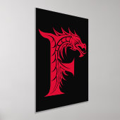Dragon Styled Letter F, Dragon Alphabet, Monogramm Foliendrucke (Ablage )
