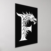 Dragon Styled Letter F, Dragon Alphabet, Monogramm Foliendrucke (Ablage )