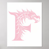 Dragon Styled Letter F, Dragon Alphabet, Monogramm Foliendrucke (Vorderseite)