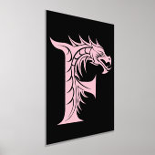 Dragon Styled Letter F, Dragon Alphabet, Monogramm Foliendrucke (Ablage )