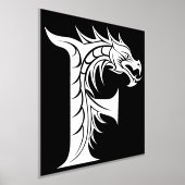 Dragon Styled Letter F, Dragon Alphabet, Monogramm Foliendrucke (Ablage )