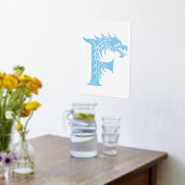 Dragon Styled Letter F, Dragon Alphabet, Monogramm Foliendrucke (Ablage(Küche))