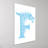 Dragon Styled Letter F, Dragon Alphabet, Monogramm Foliendrucke (Ablage )
