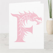 Dragon Styled Letter F, Dragon Alphabet, Monogramm Karte (Vorderseite)